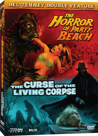 Del Tenney Double Feature: Curse of the Living Corpse and The Horror of Party Beach - Box Art